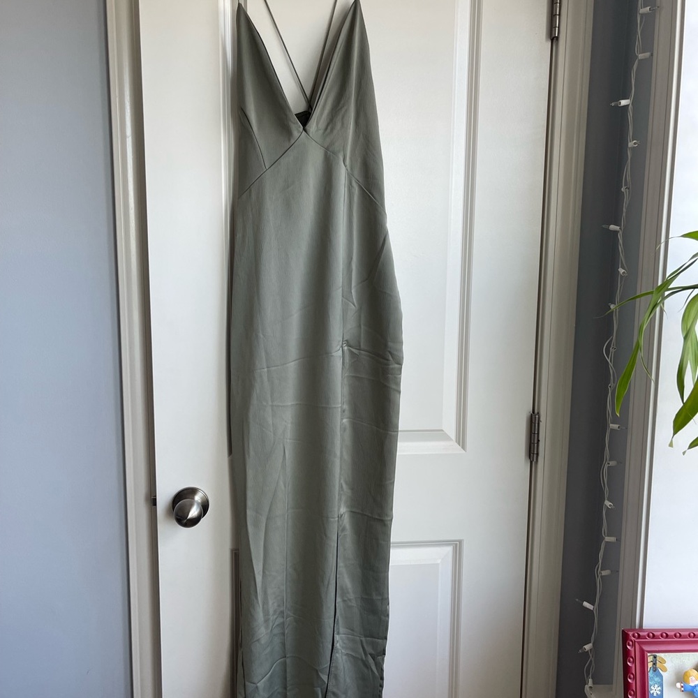 Nasty gal tank flowy maxi dress with slit